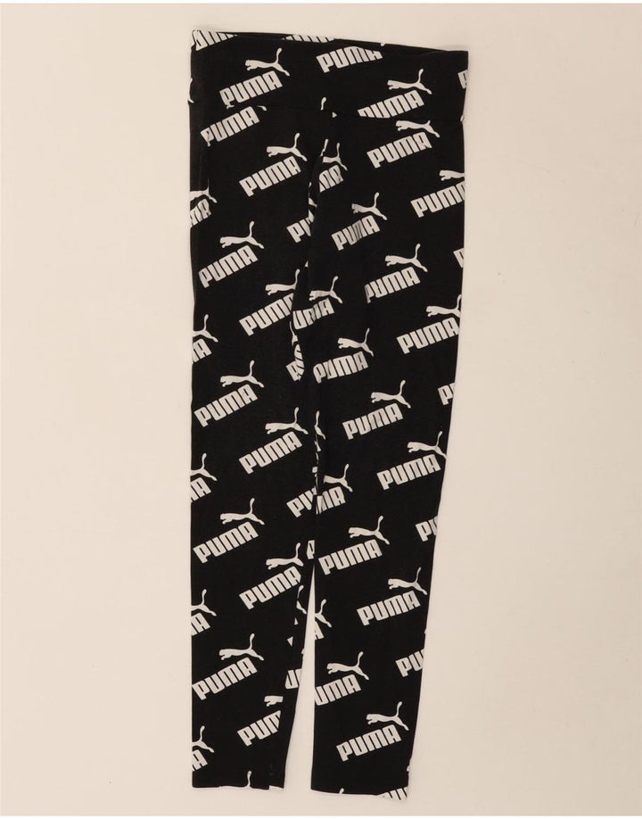 Leggings grafici da donna Puma UK 10 piccoli cotone nero