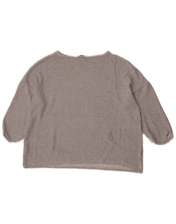 Camicetta oversize da donna Zara con maniche a 3/4 UK 14 Grigio medio a righe