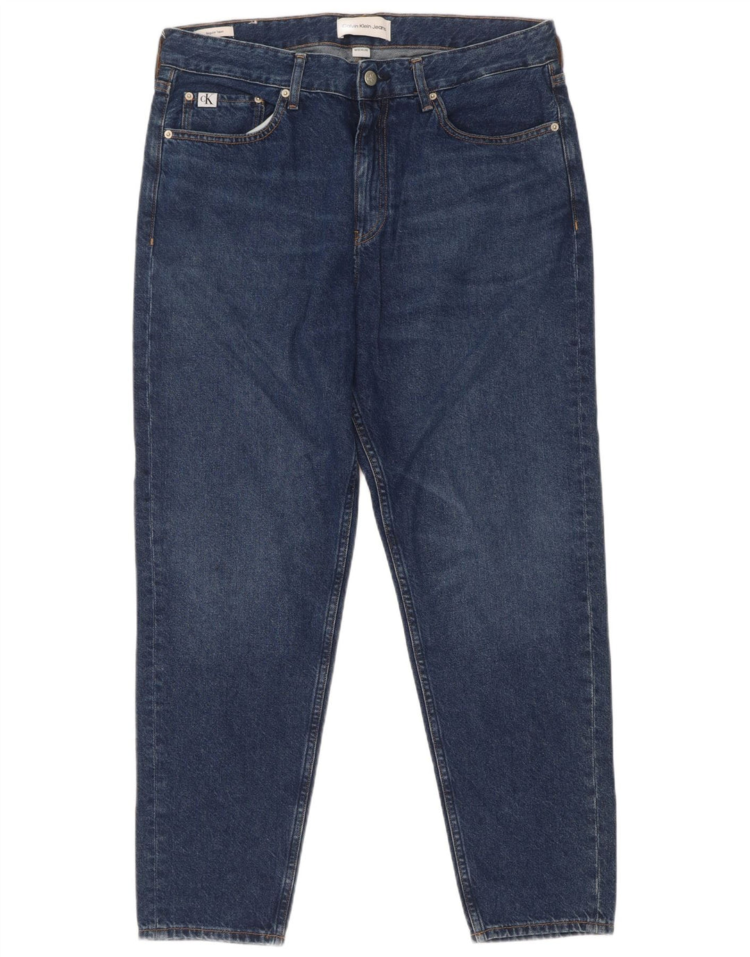 Jeans affusolati regolari da uomo Calvin Klein W33 L30 cotone blu