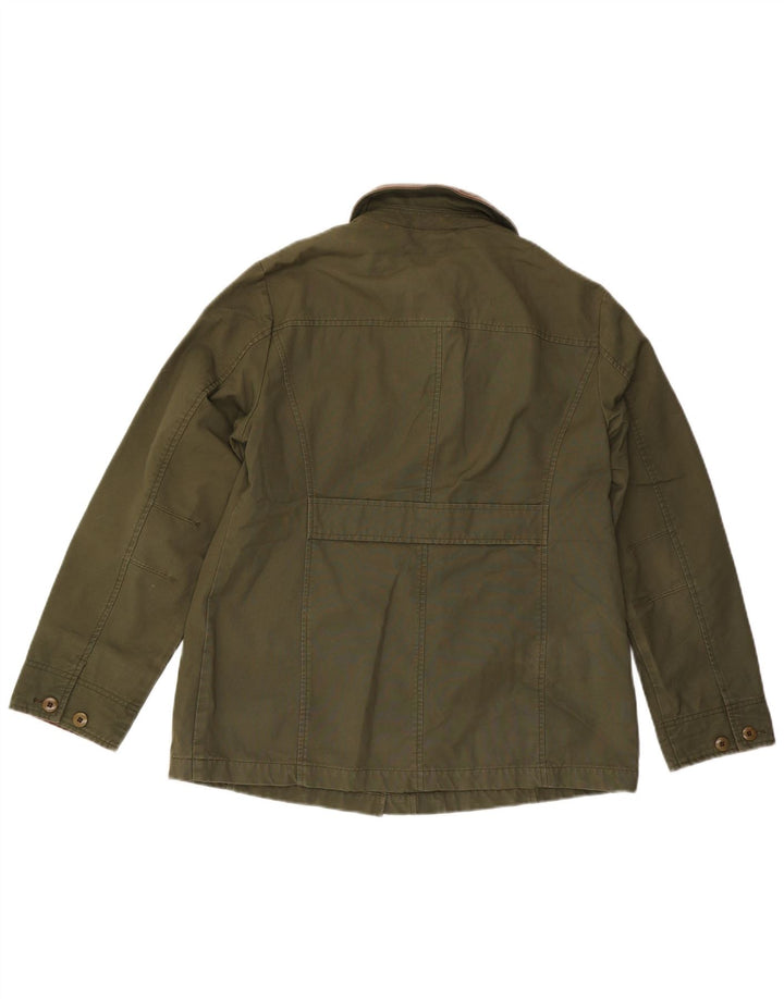 Giacca multiuso oversize da donna L.L.Bean UK 10 piccola in cotone kaki