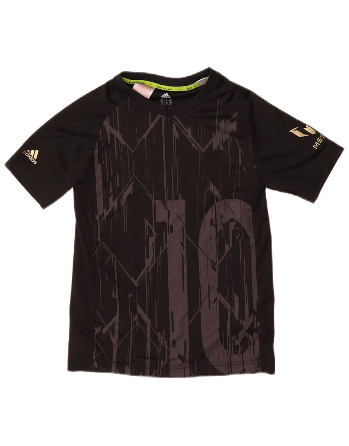 T-shirt grafica Adidas da bambino MESSI Graphic 9-10 anni in poliestere nero