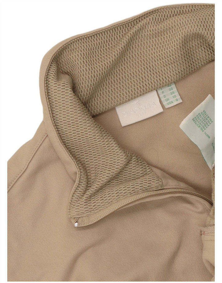 Giacca da tuta oversize da donna Diadora UK 10 Small Beige Colourblock