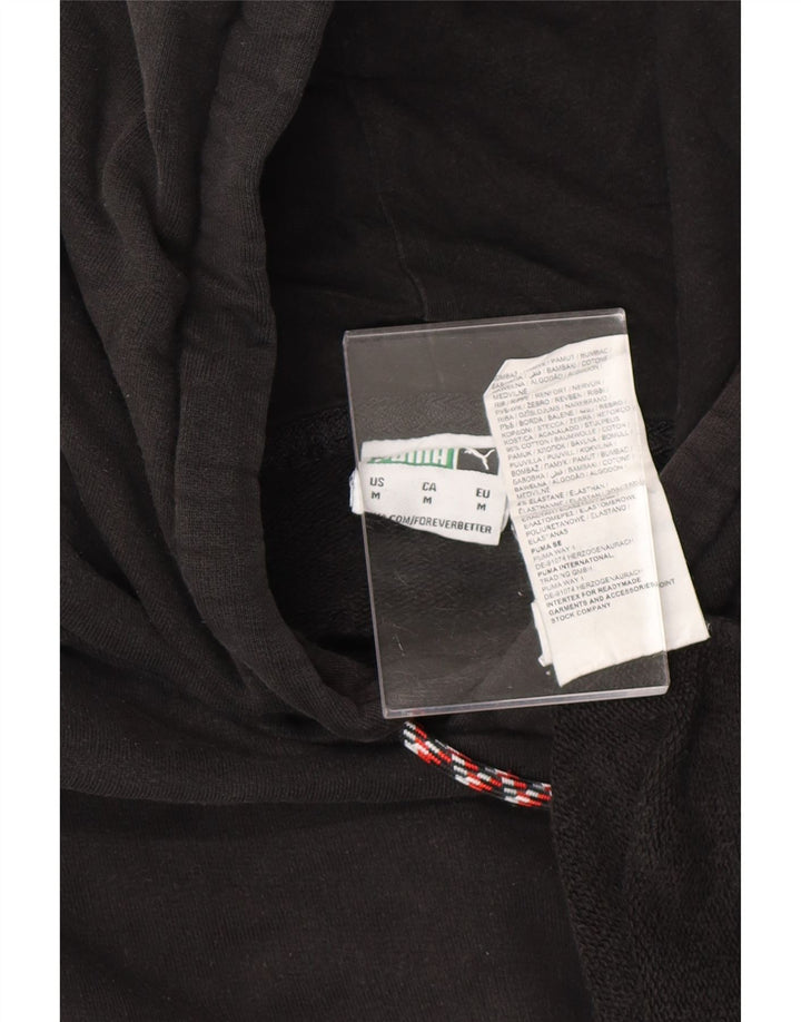 Felpa con cappuccio da uomo PUMA in cotone color block medio nero