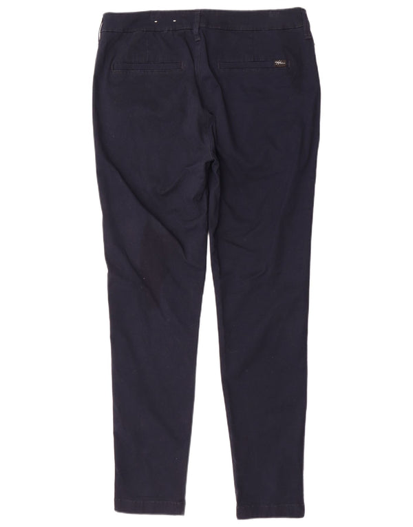 Hollister Mens Skinny Chino Trousers W33 L32 Navy Blue Cotton