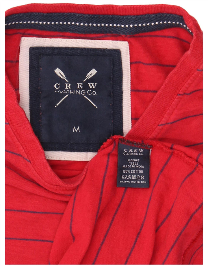 Crew Clothing T-shirt da uomo Top in cotone a righe rosse medie