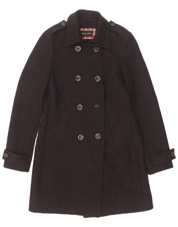 Cappotto doppiopetto militare da donna Massimo Dutti UK 10 piccolo blu navy
