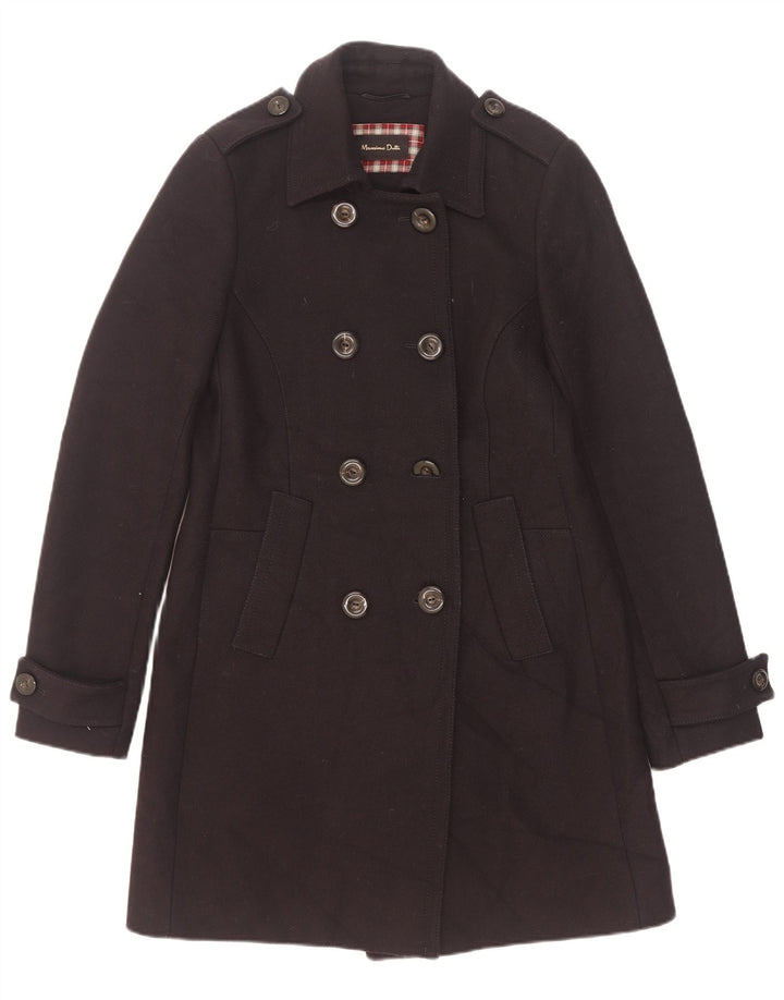 Cappotto doppiopetto militare da donna Massimo Dutti UK 10 piccolo blu navy