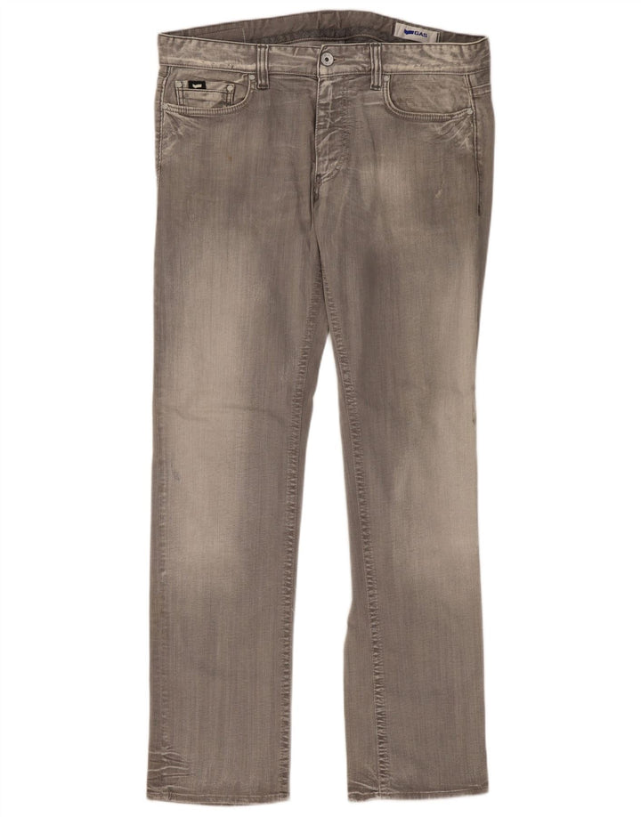 Jeans dritti da donna Gas W38 L34 cotone grigio