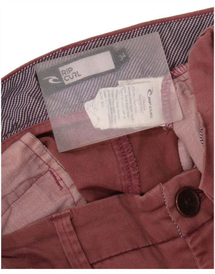 Pantaloni chino slim da uomo Rip Curl W34 L30 cotone marrone