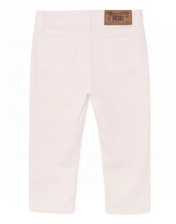 Jeans dritti da bambino Diesel 6-9 mesi W18 L10 cotone bianco