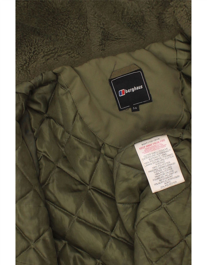 Parka con cappuccio per ragazzi Berghaus 5-6 anni in poliestere kaki