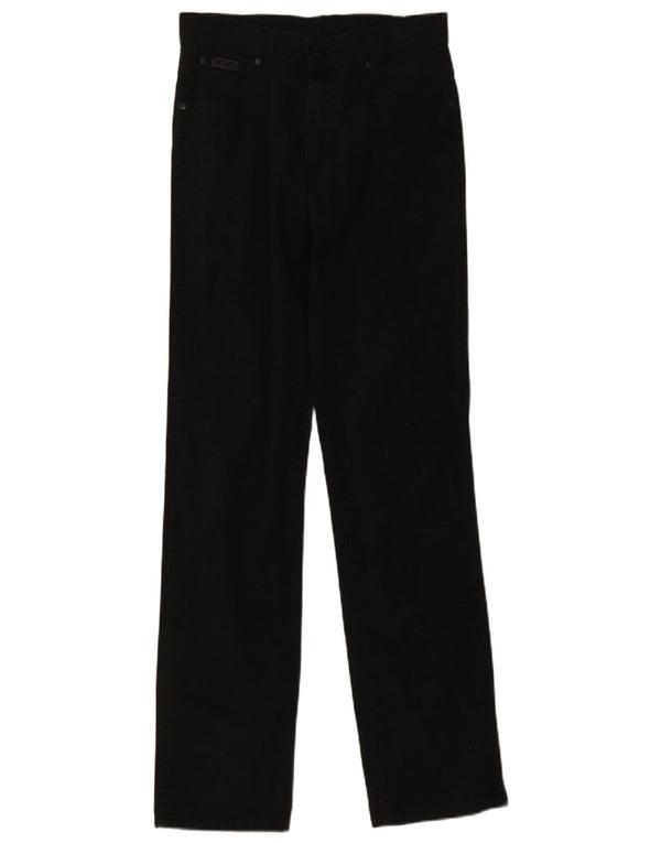 Wrangler Mens Texas Stretch Straight Jeans W30 L34 Black Cotton