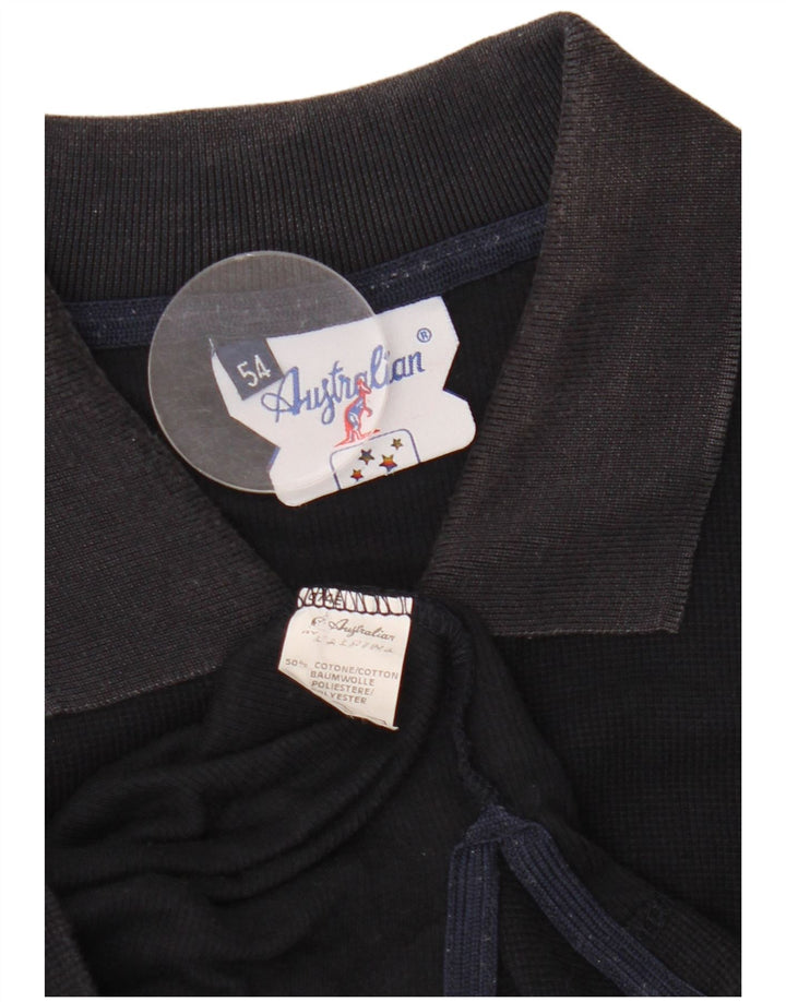 AUSTRALIAN L'ALPINA Camicia Uomo Manica Corta IT 54 XL Blu Navy Cotone