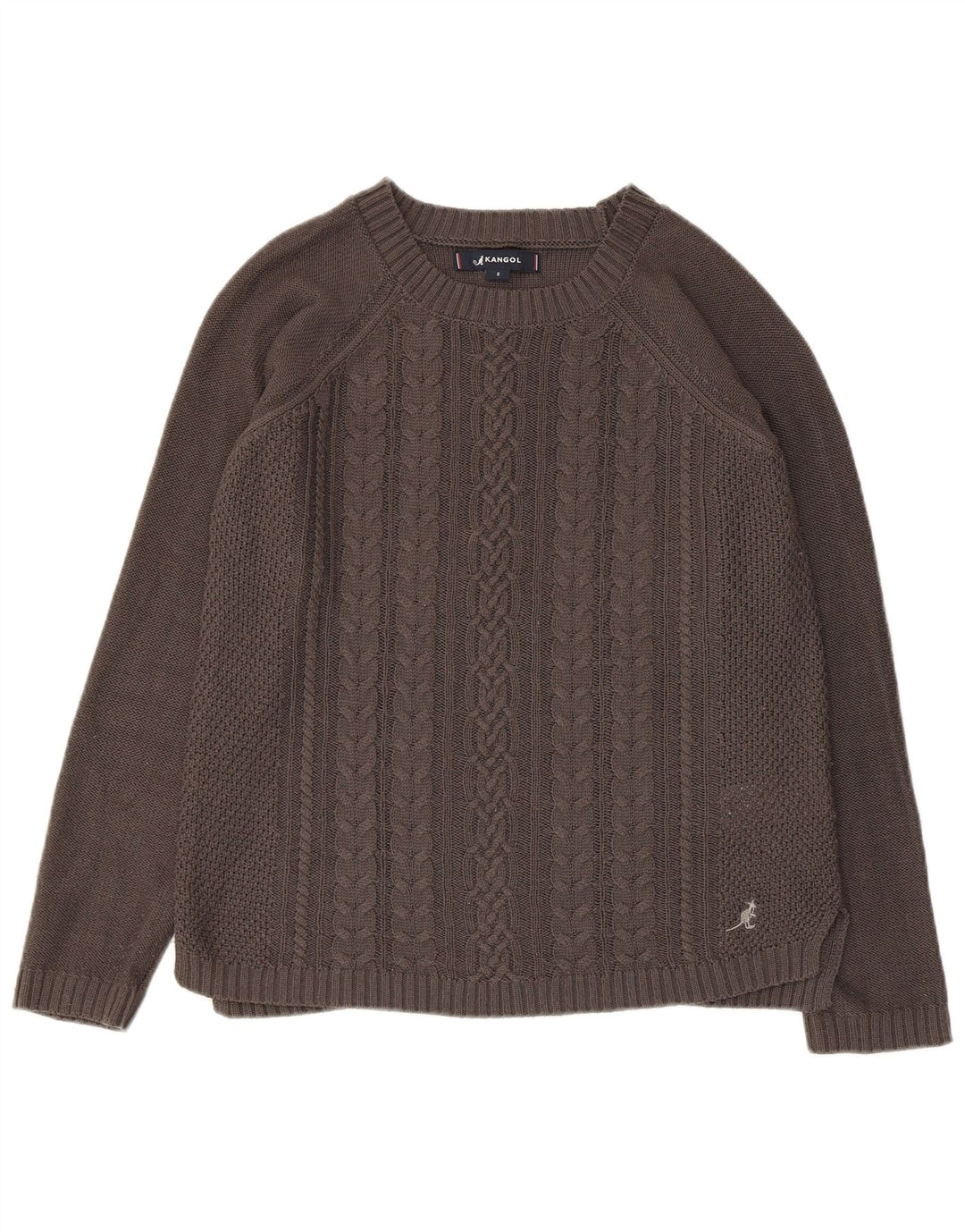 Maglione Kangol da donna con scollo a barca UK 10 piccolo acrilico grigio