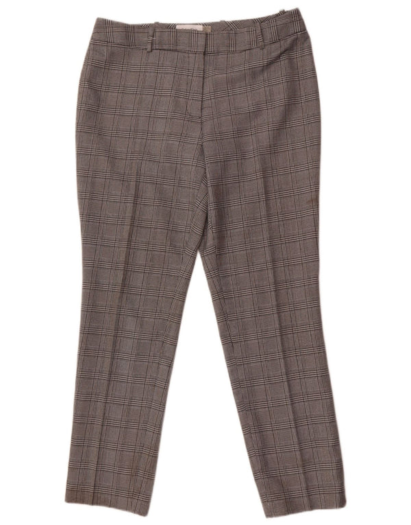 Pantaloni casual da donna Calvin Klein US 10 Large W32 L29 Pied de poule grigio