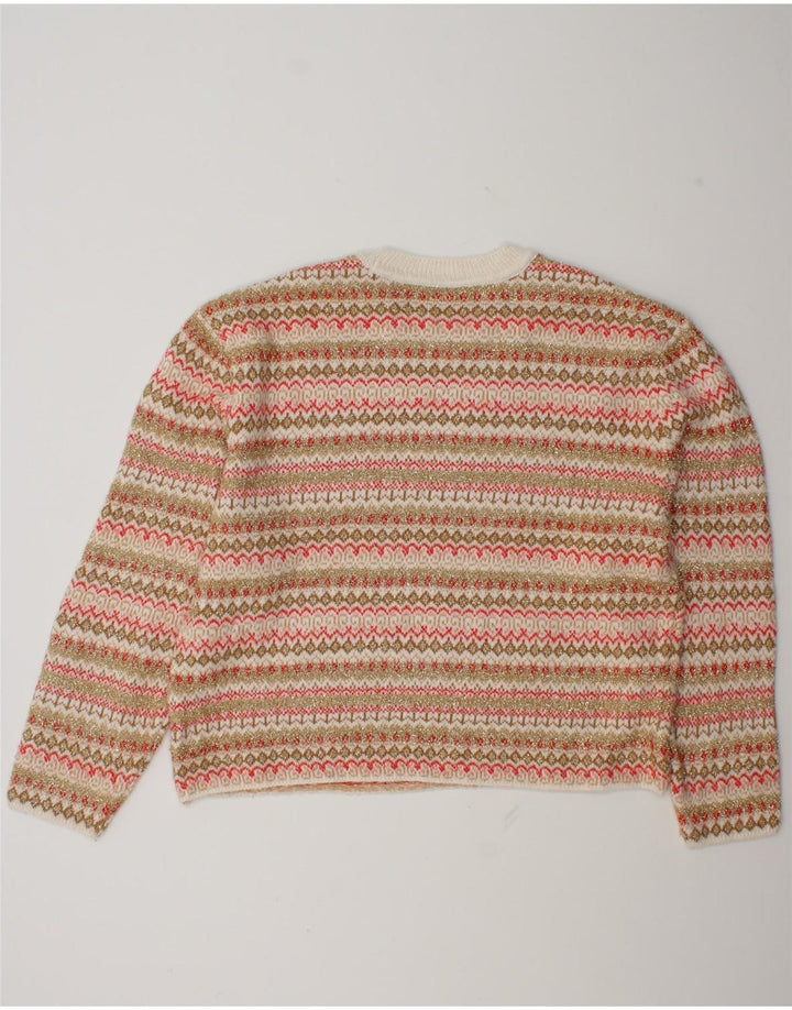 Maglione maglione girocollo da donna Marks & Spencer UK 16 grande multicolore