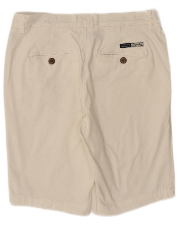 Pantaloncini chino regolari da donna Superdry UK 10 piccoli W30 bianchi