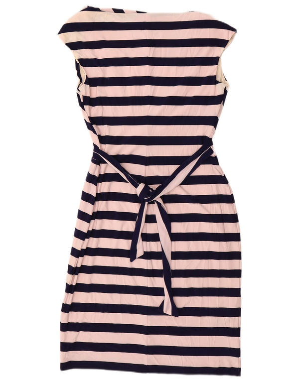 Abito tubino senza maniche da donna Ralph Lauren US 8 medio a righe bianche