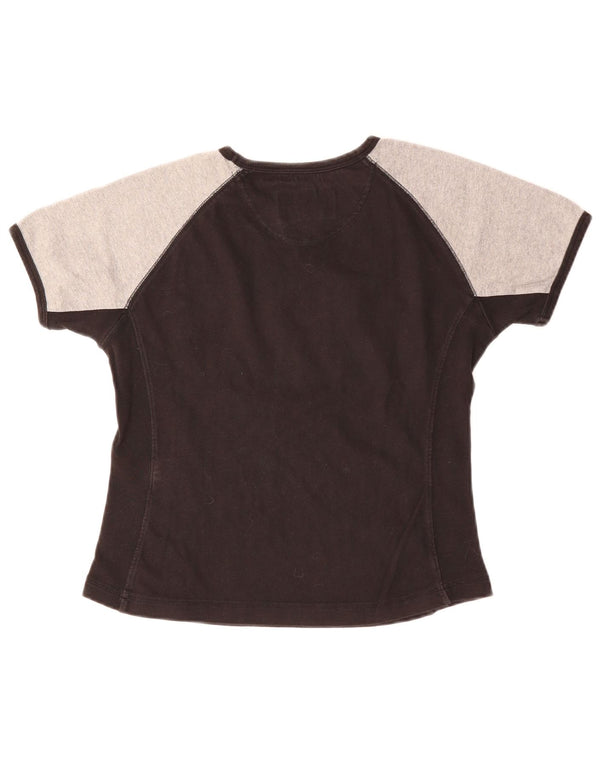 T-shirt grafica CHAMPION da donna Heritage Classics UK 12 media nera