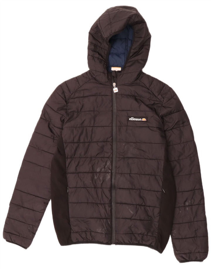 Giacca imbottita con cappuccio da uomo Ellesse UK 36 piccola in nylon nero