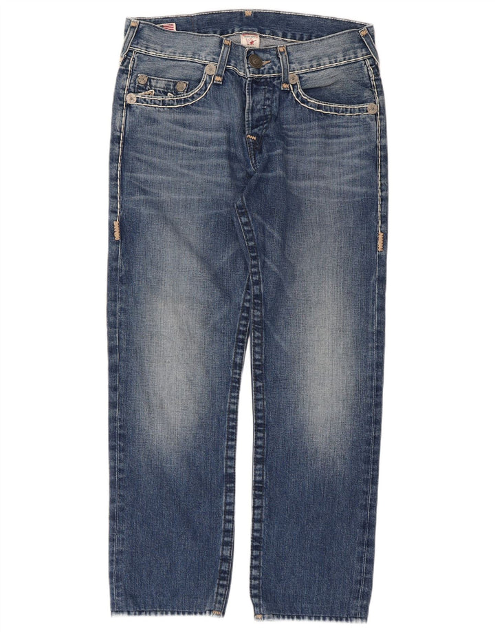 Jeans dritti da donna True Religion W31 L28 cotone blu