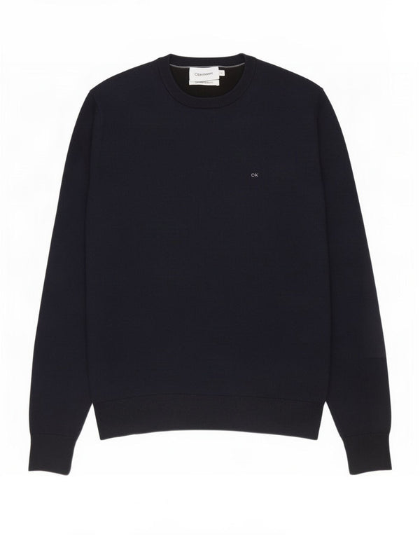 Maglione maglione girocollo da uomo Calvin Klein piccolo in cotone nero