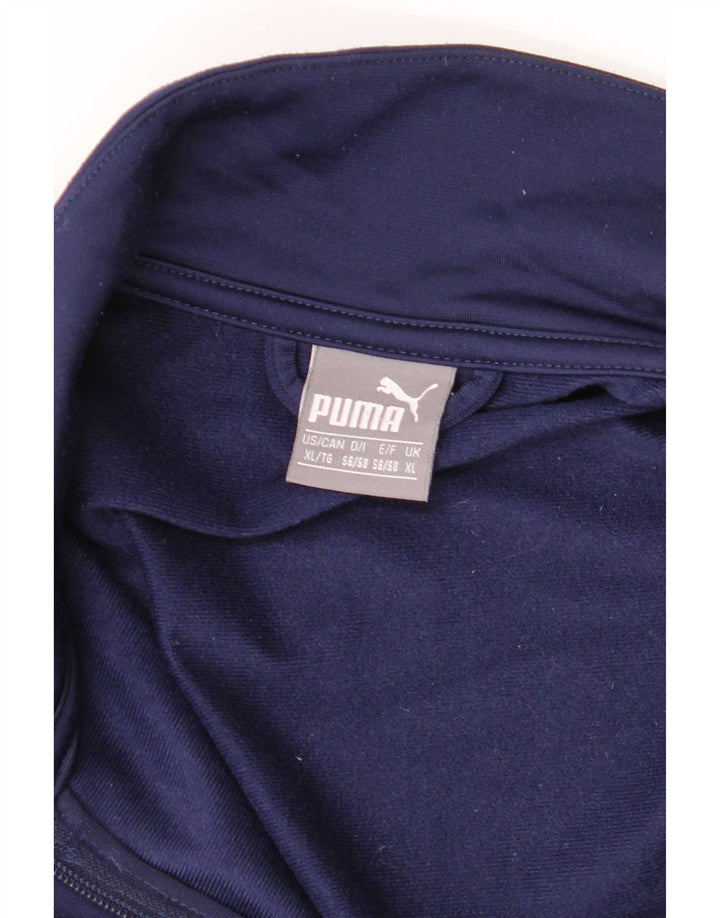 Giacca sportiva da uomo Puma XL in poliestere color block blu navy