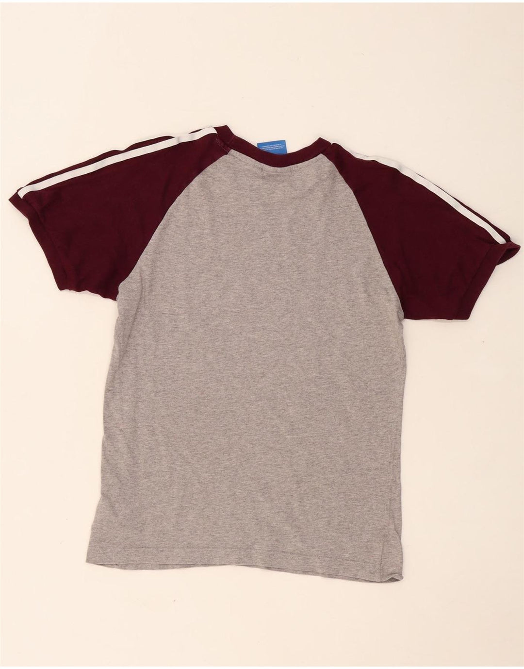 T-shirt da uomo ADIDAS Top Small in cotone color block grigio