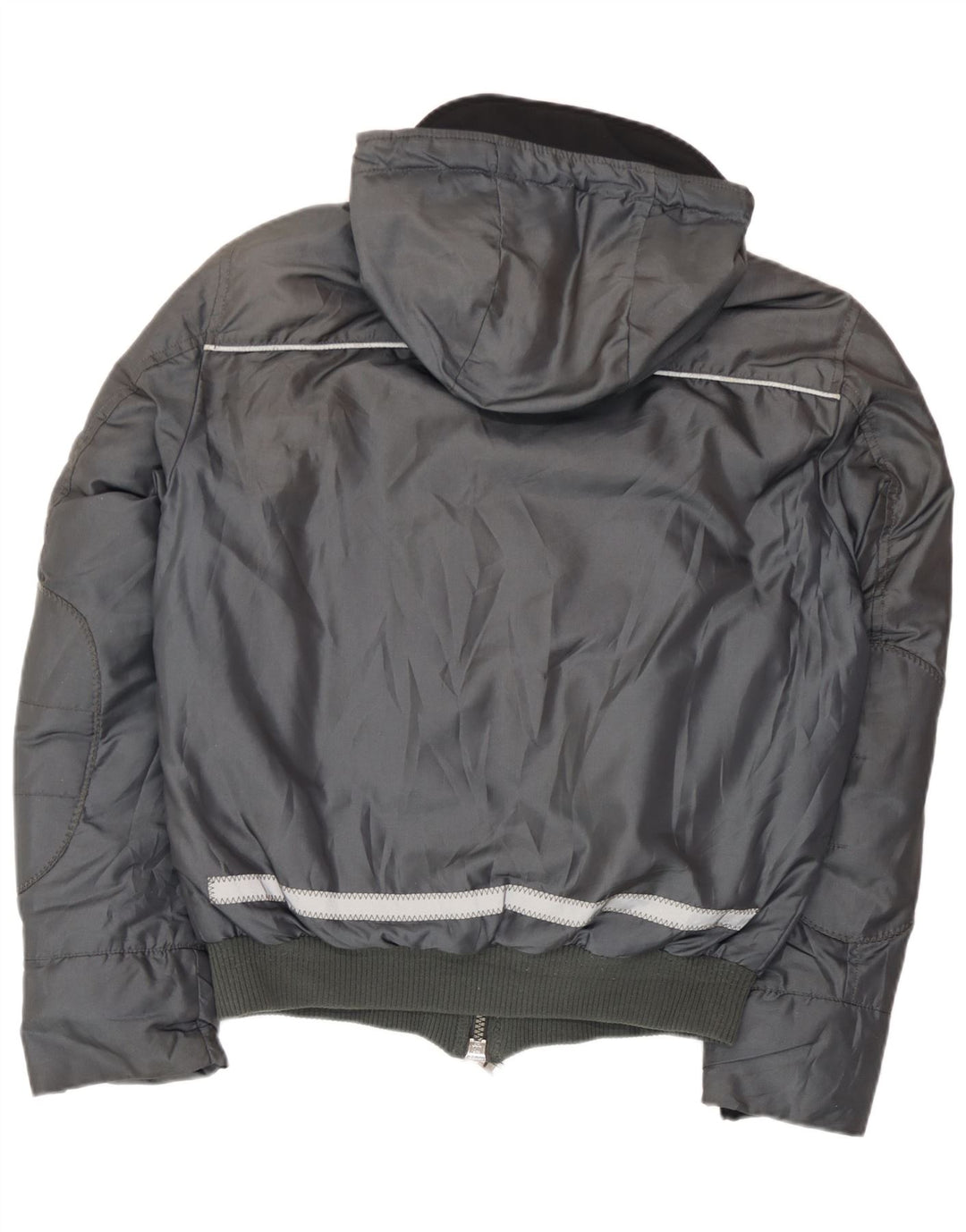 PEUTEREY Giacca imbottita bomber con cappuccio da uomo UK 38 Poliammide grigio medio
