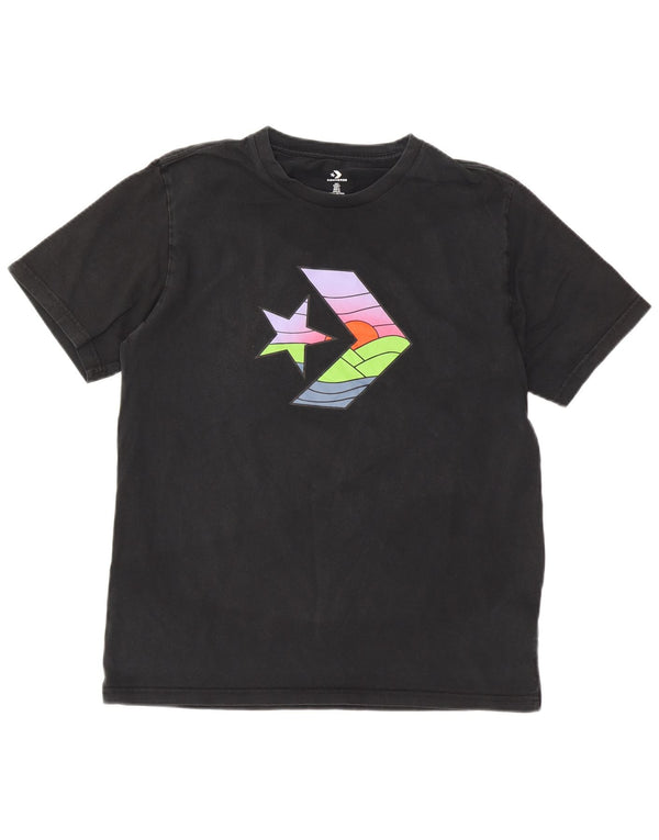 Converse Mens Graphic T-Shirt Top Large Black Cotton