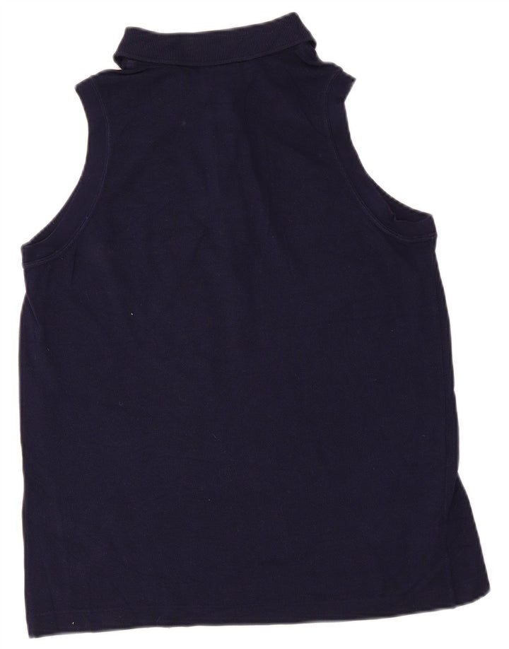 Polo senza maniche da donna Lacoste taglia 40 media cotone blu navy