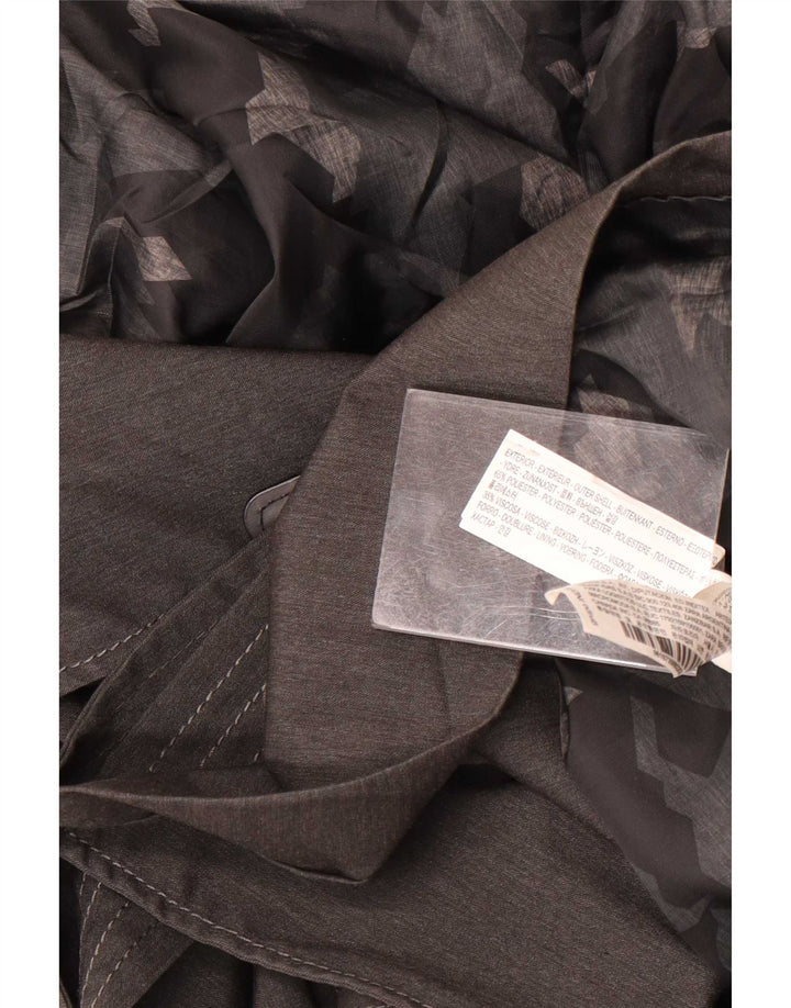 Trench da uomo vintage UK 36 piccolo poliestere grigio