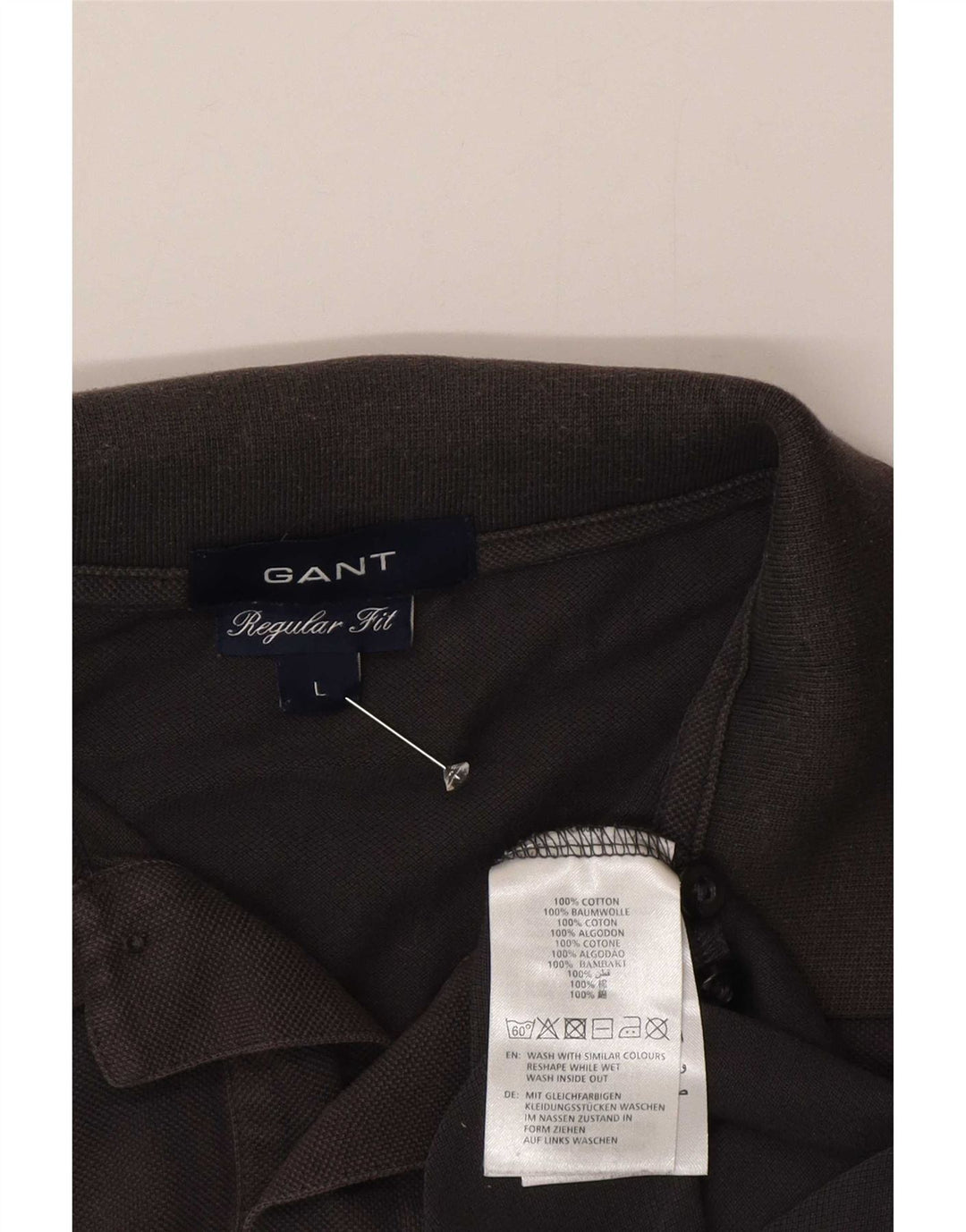 Polo Gant da uomo vestibilità regolare, taglia grande, in cotone grigio