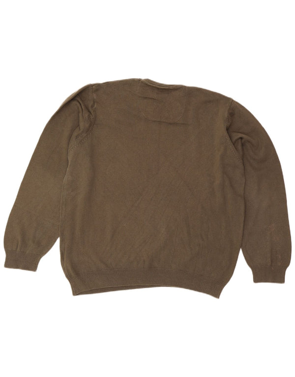 Marks & Spencer Maglione girocollo da uomo blu Harbour Crew Neck XL Cotone kaki