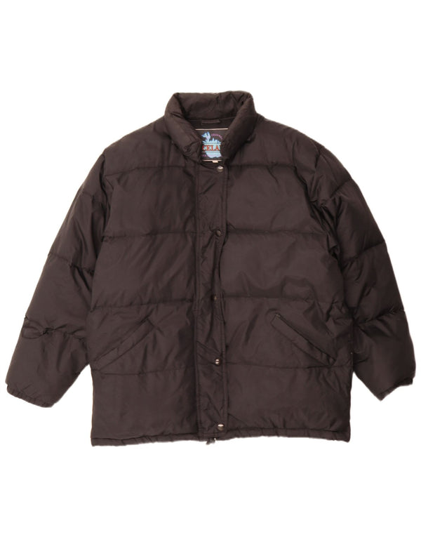 Giacca imbottita oversize da donna islandese UK 16 grande nylon nero