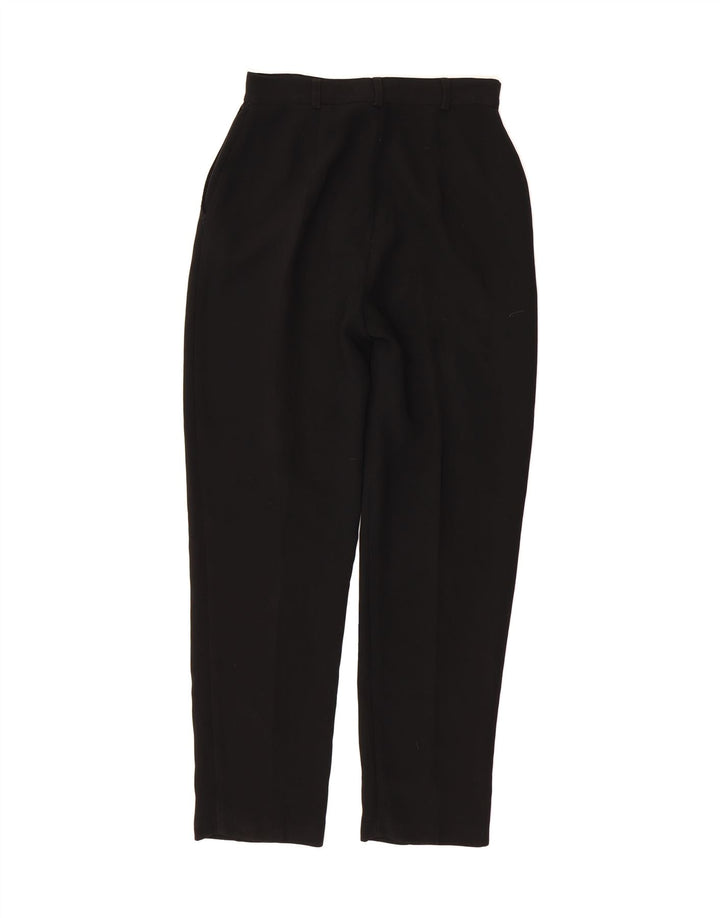 ST. BERNARD Womens Tapered Chino Trousers W26 L29 Black Polyester Vintage St. Bernard and Second-Hand St. Bernard from Messina Hembry 