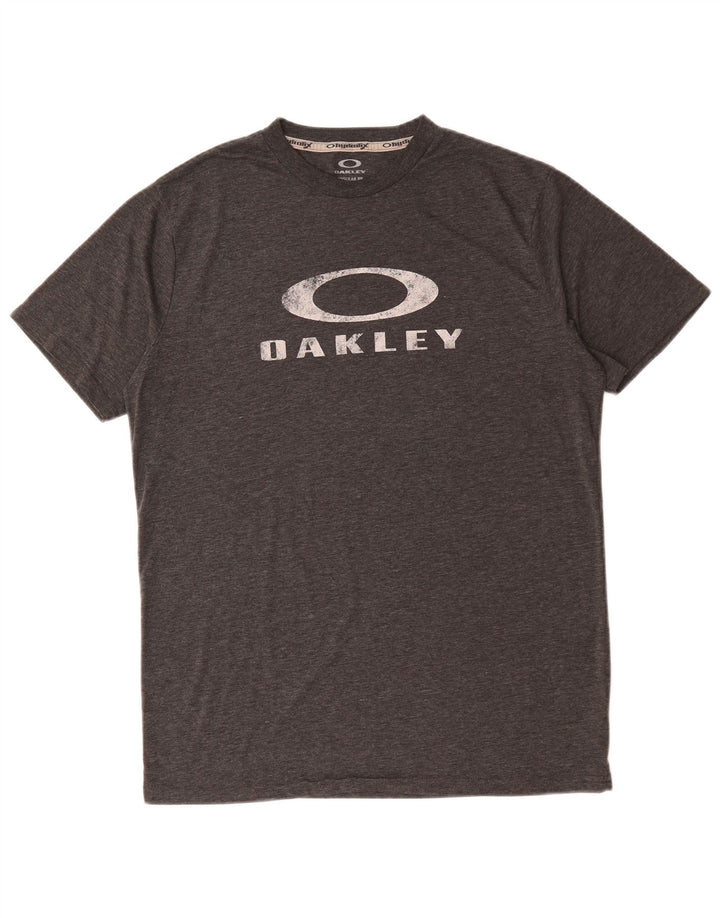 T-shirt grafica da uomo con vestibilità regolare Oakley, grigio medio