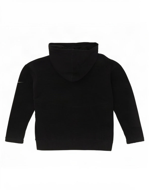Maglione in pile oversize con cappuccio Nike da donna UK 10 piccolo poliestere nero