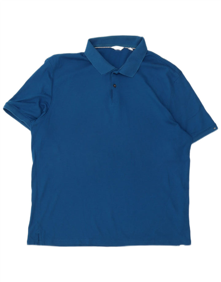 Polo da uomo Calvin Klein grande in cotone blu