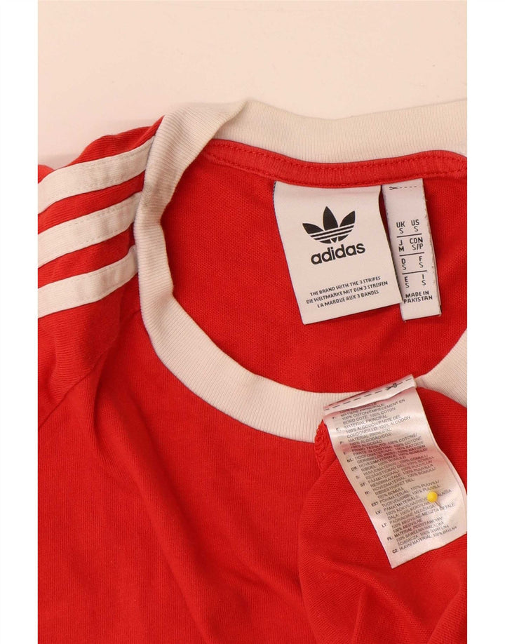 T-shirt Adidas da uomo Top Small rossa in cotone
