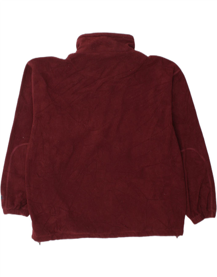 Maglione in pile da uomo con zip e collo Champion 2XL Bordeaux poliestere