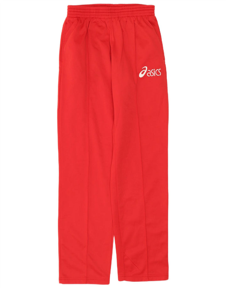 Pantaloni da tuta con grafica ASICS da donna UK 10 Small Rosso Poliestere