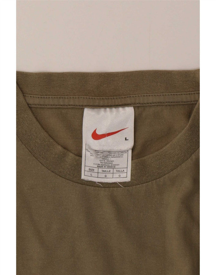 T-shirt grafica da uomo Nike Top grande in cotone kaki