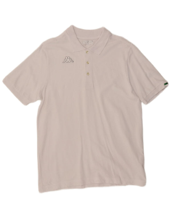 Polo Kappa Uomo Cotone Medio Bianco