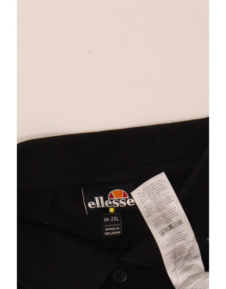 Polo da uomo Ellesse 2XL in cotone nero