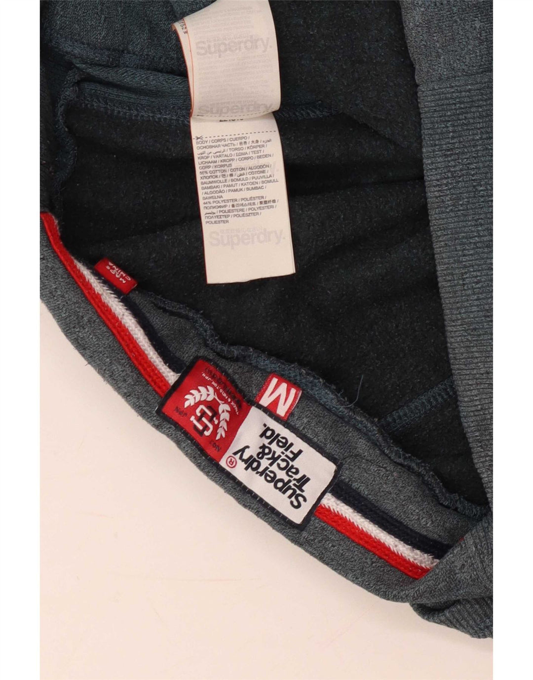 Pantaloni da tuta con grafica da uomo Superdry Joggers in cotone grigio medio