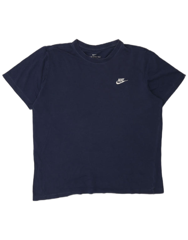 T-shirt da uomo Nike Top Large in cotone blu navy