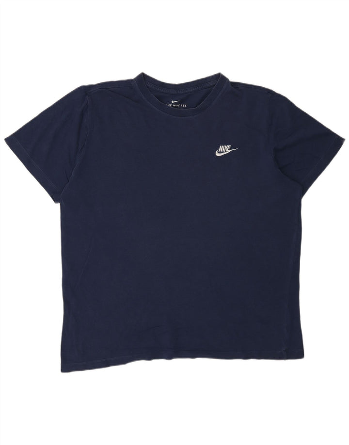 T-shirt da uomo Nike Top Large in cotone blu navy
