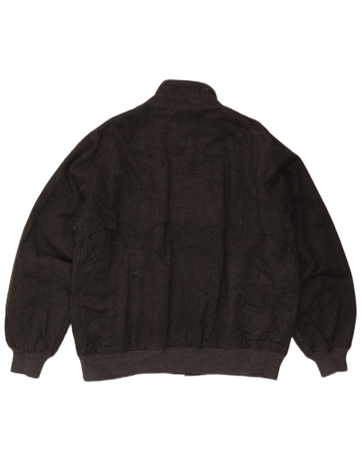 Giubbotto bomber da uomo Brooks Brothers UK 44 2XL Lana grigia