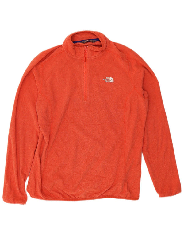 Maglione in pile da donna con collo e zip The North Face UK 16 grande gessato arancione